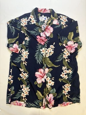 Vintage Iolani Hawaiian Shirt 100% RAYON Made In Hawaii Small Floral Button Up - Image 1 of 4