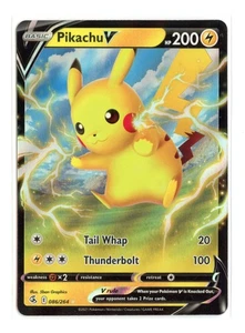 Pikachu V 086/264 Ultra Rare Holo SWSH08: Fusion Strike Pokemon TCG - Bild 1 von 2