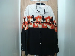 Ash Creek Mens Country Western Button Shirt Long Sleeve Cowboy Rodeo - Picture 1 of 23