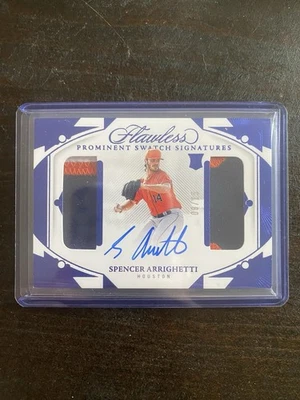 SPENCER ARRIGHETTI 2024 FLAWLESS PROMINENT SWATCH SAPPHIRE RPA ROOKIE AUTO /15 - Image 1 of 2