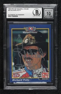 BAS 1992 Pro Set Maxwell House Racing Richard Petty #25 BGS Authentic Auto HOF - Picture 1 of 3