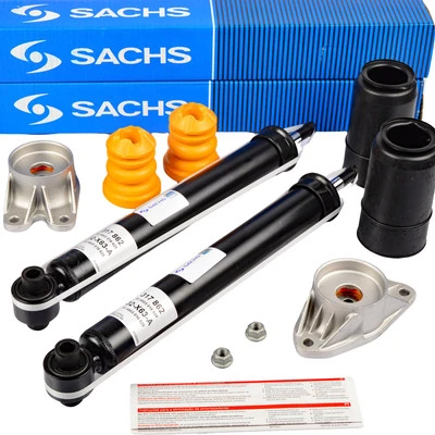 2x SACHS Stoßdämpfer + Service-Kit + Domlager Hinten für BMW F20 F21 F32-F36