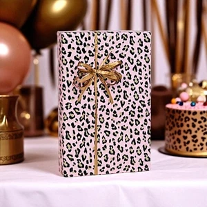 LIPSTICK LEOPARD Print Design 24" Gift WRAPPING Paper Choose Length Amount - Picture 1 of 2