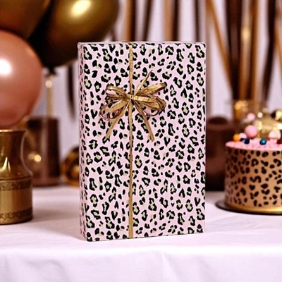 LÁPIZ LABIAL LEOPARDO Diseño Estampado 24" Regalo ENVOLTURA Papel Elige Longitud Cantidad Foto 1 de 2