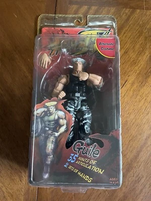 Figura de acción Street Fighter IV Guile colores alternativos 7" (NECA, 2009) NUEVA Foto 1 de 4