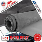 Dark Grey Suede Headliner Fabric Foam Back Roof Liner Upholstery Repair Replace