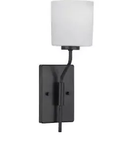 Progress Lighting Tobin P300222-031, Wall-Mounted Vanity Light, Matte Black - Picture 1 of 5