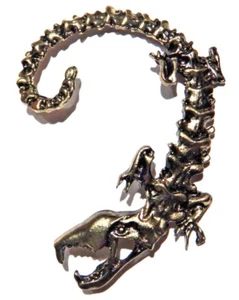 BRONZE RAT SKELETON EAR CUFF gothic rodent punk mouse stud earring steampunk 6Z - Picture 1 of 3