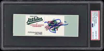 1988 Mark McGwire Signed World Series of Baseball Ticket PSA/DNA 10 GEM MINT - Image 1 of 2