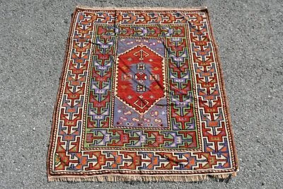 Anatolian Rugs, 2.8x3.2 ft Small Rug, Oushak Rug, Turkish Rug, Vintage Rugs - Image 1 of 4