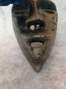 Rare antique handmade wooden mask - Picture 1 of 11