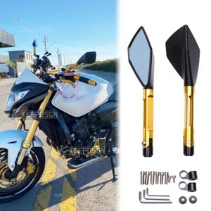 Anti-Glare Motorcycle Side Mirrors Glod For Honda Hornet CB600F CB750 CB1000R - Picture 1 of 11