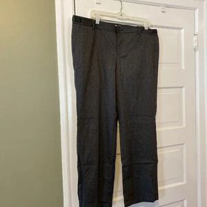 GH Bass Women’s Gray Mid rise Straight leg stretch Pants Prem fit 16 Short NWT - Picture 1 of 7