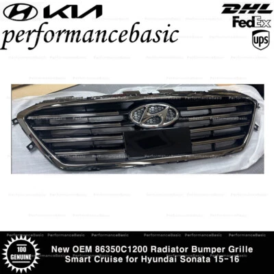 Nuevo OEM 86350C1200 Radiador Parachoques Rejilla Smart Cruise Para Hyundai Sonata 15-16 Foto 1 de 3