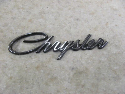 1972 72 73 CHRYSLER New Yorker Metal Script Emblem Newport 3573971 1973 - Image 1 of 4