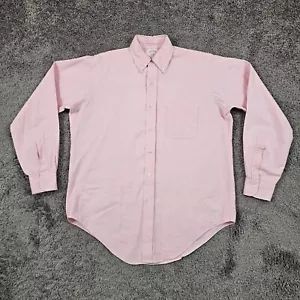 VINTAGE Brooks Brothers Shirt Mens Medium M Pink OCBD Cotton Made in USA - Picture 1 of 14