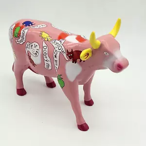Cow Parade The Polite Cows Figurine Ornament Bonjour Have A Nice Day Buenos Dias - Picture 1 of 16