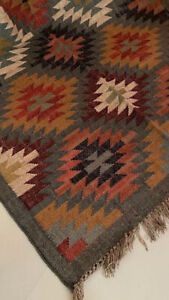 Kilim Rugs Naturalny ręcznie tkany wełniany dywan jutowy, dywan kilim vintage, tradycyjny dywan