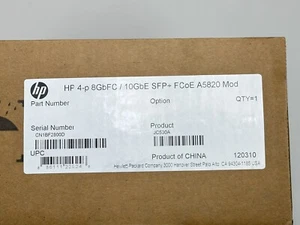 New HP/H3C/HPE FlexFabric 5820 4-port 8/4/2 Gbps FCoE 10GbE SFP+ Module JC530A - Picture 1 of 3