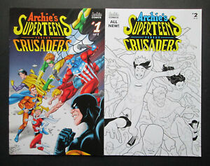 Archie's Superteens Versus Crusaders #1 & #2 (Complete 2 Issue Series) Cover B