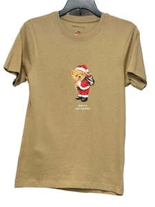 T-shirt a maniche corte Cactus Boys "Buon Natale" Teddy, kaki, taglia 5/6 - Foto 1 di 9