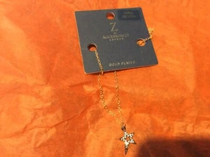 BNWT New Z by Accessorize Gold Plated Cubic Zirconia Star Necklace - Picture 1 of 4