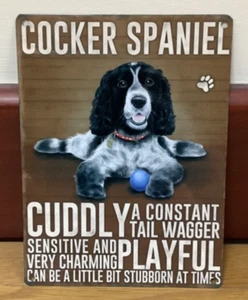 Cocker Spaniel - Vintage Style Metal Wall Hanging Dog Sign - Picture 1 of 1