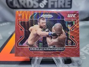 2022 UFC Prizm Parallel Abubakar Nurmagomedov #5 RED WAVE Prizm RC Rookie - Picture 1 of 2