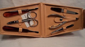 Connect USA 1035 cuero carmelo para mujer 6 piezas Juego de manicura - Imagen 1 de 5