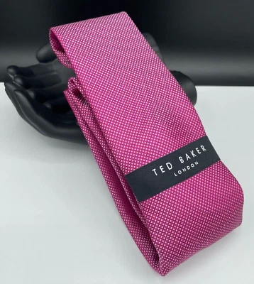 Corbata de mezcla de seda para hombre TED BAKER London ~ rosa ~ patrón texturizado ~ precio de venta sugerido por el fabricante: 89,50 USD Foto 1 de 4