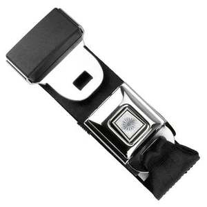 RetroBelt Black Pushbutton Lap Seat Belt 60" W/ Hardware Seatbelt Safety Classic - Picture 1 of 4