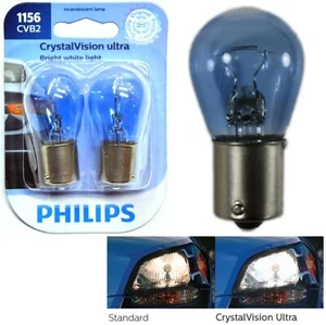 Philips Crystal Vision Ultra Light 1156 27W Two Bulbs Back Up Reverse Stock Fit - Bild 1 von 12