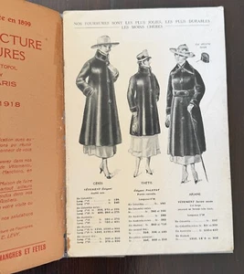 A la MANUFACTURE de FOURRURES Blvd Sébastopol. Catalogue de mode 1917-1918 - Picture 1 of 6