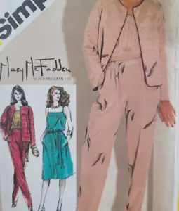 Vtg Uncut Simplicity 5273 Sew Pattern Summer Cami Sun Dress Quilted Jacket SZ 14 - Picture 1 of 4