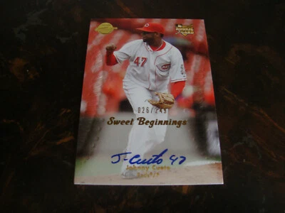 2008 Upper Deck Sweet Spot Baseball---Autographed Rookie---#131 Johnny Cueto/249 - Image 1 of 2