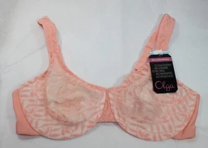 Neu mit Etikett Olga 35519 SHEER LEAVES Minimizer-BH PEACH/SHERBET ORANGE - Bild 1 von 5