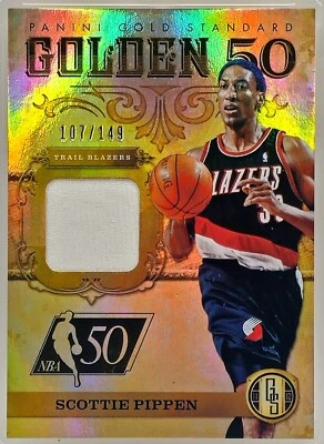 Scottie Pippen 2012-13 Panini Gold Standard Golden 50 No. Parche 24/149  Foto 1 de 2