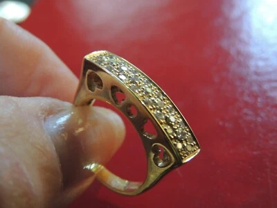 Bague or jaune 18 carats et diamants - Photo 1/4