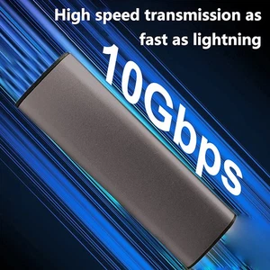 Metal External M2 NVMe SSD Enclosure 10Gbps PCIe SSD Case Portable M.2 Disk _pu - Afbeelding 1 van 14