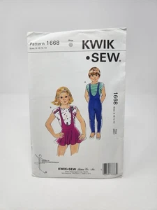 Uncut Kwik Sew Sewing Pattern 1668 Girls Unitard Leotard and Top Size 8-10-12-14 - Picture 1 of 4