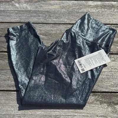 Lululemon Align High-Rise Ribbed Pant 25" Shine FoiL Black Night size 12 NWT - Image 1 of 4