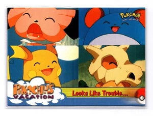 Pokémon Pikachus Vacation Topps Blue Label "Looks Like Trouble" - LP - EXCELLENT - Picture 1 of 2