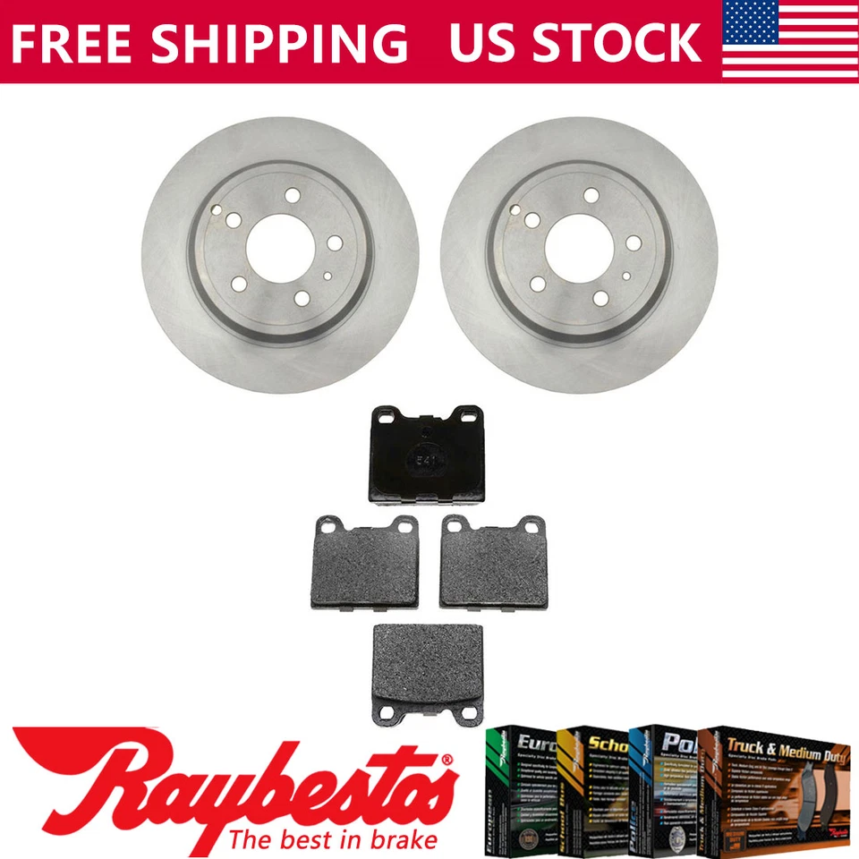 Kit de rotores de freno traseros + pastillas metálicas y herrajes para Volvo 850 1997 - Raybestos Foto 1 de 4