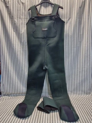 Frog Toggs Neoprene Chest Waders XL Green Bootfoot Style Made in Taiwan - Image 1 of 4