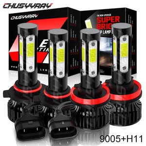 For Chevrolet Silverado 1500 2007-2015 4x 9005 H11 LED Headlight Low Beam Bulbs - Picture 1 of 16