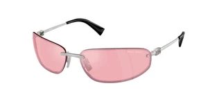 MIU MIU MU A50S 1BC70J Damen-Sonnenbrille silberfarben rosa verspiegelt 68 mm - Bild 1 von 4