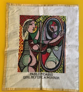 Niña Picasso ante un espejo estampado punto de cruz parcialmente terminado 13x17 - Imagen 1 de 7