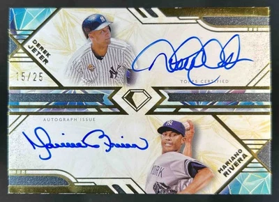 2025 Topps Diamond Icons Mariano Rivera Derek Jeter Iconic Dual Auto #15/25 - Image 1 of 2