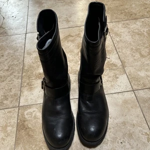 Red Wing 988 schwarz Leder Engineer Motorradstiefel Größe 11,5 D Stahlkappe - Bild 1 von 8