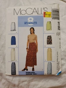 Falda envolvente vintage Mccalls de bolsillo largo con volantes patrón 9182 talla 12-16 envío gratuito - Imagen 1 de 2